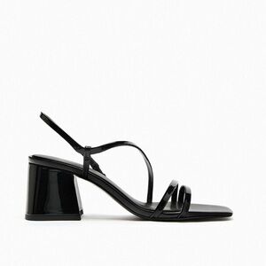 Zara Black Strappy Women's Heels